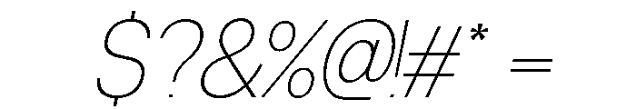 Neue Celso Thin Italic Font OTHER CHARS