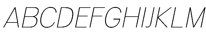 Neue Celso Thin Italic Font UPPERCASE