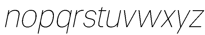 Neue Celso Thin Italic Font LOWERCASE