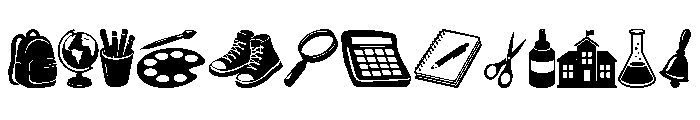 New Back to School Font UPPERCASE