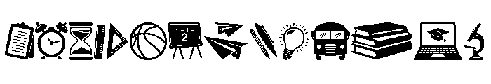 New Back to School Font UPPERCASE