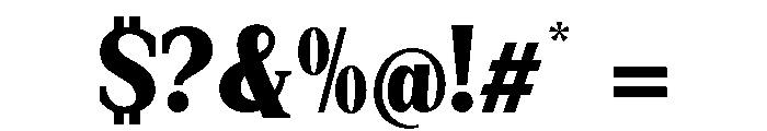 New Bight Black Semi Condensed Font OTHER CHARS