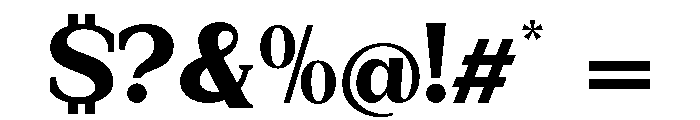 New Bight Black Semi Expanded Font OTHER CHARS