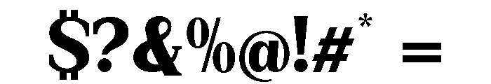 New Bight Black Font OTHER CHARS