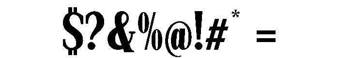 New Bight Bold Condensed Font OTHER CHARS