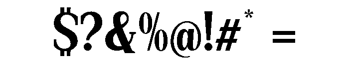 New Bight Bold Semi Condensed Font OTHER CHARS