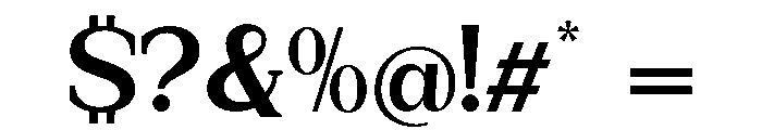 New Bight Bold Semi Expanded Font OTHER CHARS
