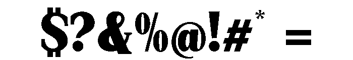 New Bight ExtBlk SemiCond Font OTHER CHARS