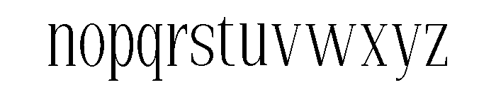 New Bight ExtLt SemiCond Font LOWERCASE
