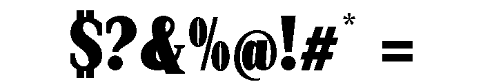 New Bight Extra Black Condensed Font OTHER CHARS