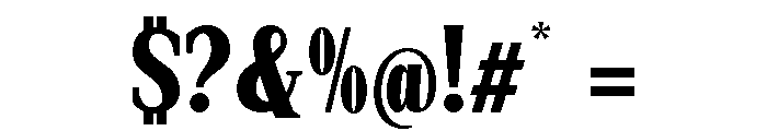 New Bight Extra Bold Condensed Font OTHER CHARS