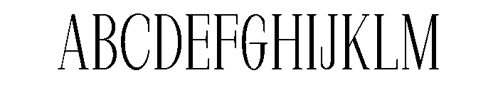 New Bight Extra Light Condensed Font UPPERCASE