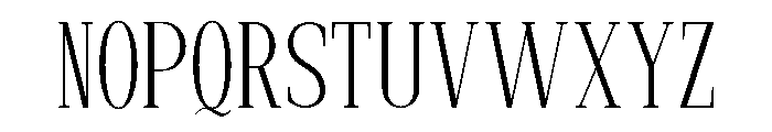 New Bight Extra Light Condensed Font UPPERCASE