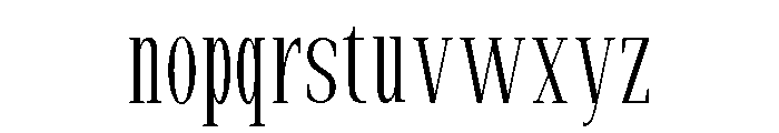 New Bight Extra Light Condensed Font LOWERCASE