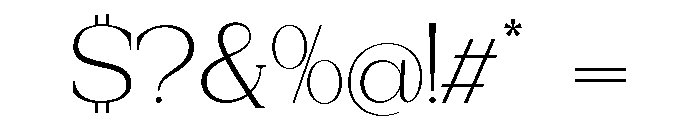 New Bight Extra Light Expanded Font OTHER CHARS