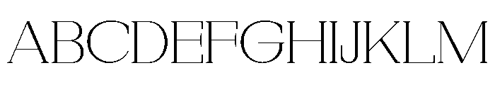 New Bight Extra Light Expanded Font UPPERCASE