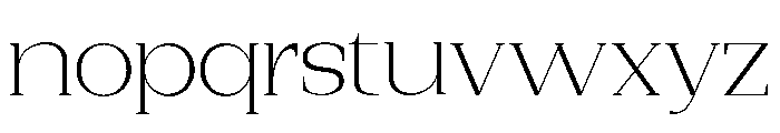 New Bight Extra Light Expanded Font LOWERCASE