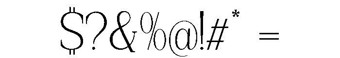 New Bight Extra Light Font OTHER CHARS