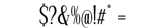 New Bight Light Condensed Font OTHER CHARS