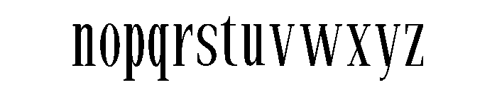 New Bight Light Condensed Font LOWERCASE