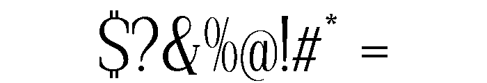 New Bight Light Semi Condensed Font OTHER CHARS