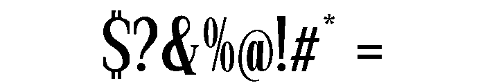 New Bight Medium Condensed Font OTHER CHARS