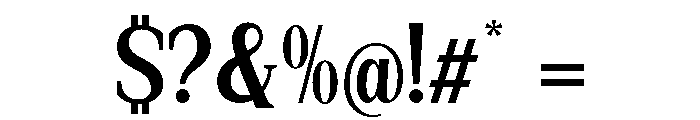 New Bight SemBd SemiCond Font OTHER CHARS