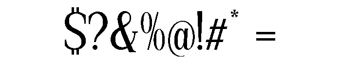 New Bight Semi Condensed Font OTHER CHARS