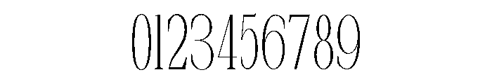 New Bight Thin Condensed Font OTHER CHARS