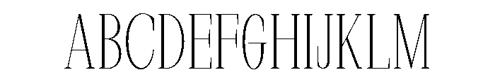 New Bight Thin Condensed Font UPPERCASE