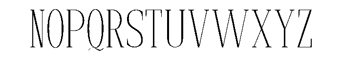 New Bight Thin Condensed Font UPPERCASE