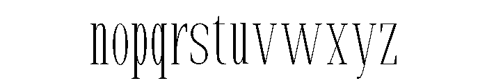 New Bight Thin Condensed Font LOWERCASE