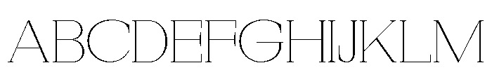 New Bight Thin Expanded Font UPPERCASE