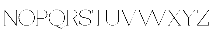 New Bight Thin Expanded Font UPPERCASE