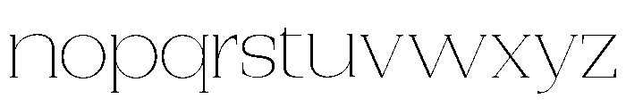 New Bight Thin Expanded Font LOWERCASE