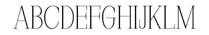New Bight Thin Semi Condensed Font UPPERCASE