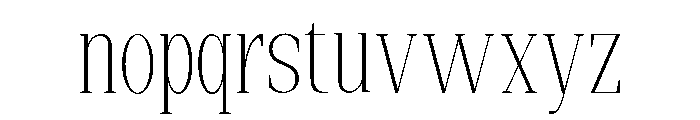 New Bight Thin Semi Condensed Font LOWERCASE