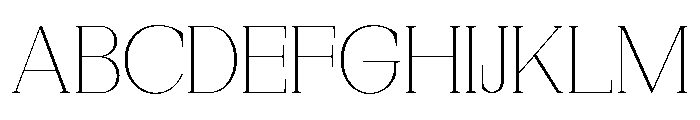 New Bight Thin Semi Expanded Font UPPERCASE