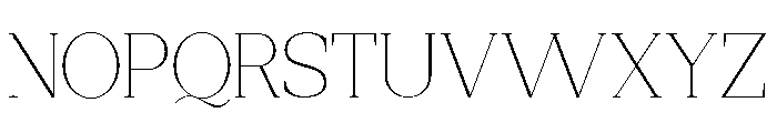 New Bight Thin Semi Expanded Font UPPERCASE