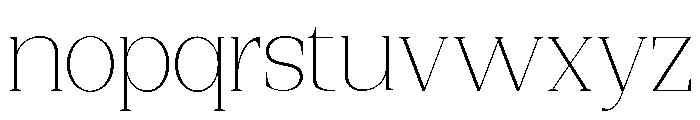 New Bight Thin Semi Expanded Font LOWERCASE