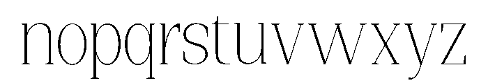 New Bight Thin Font LOWERCASE