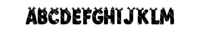 New Born Christmas 3 Font UPPERCASE
