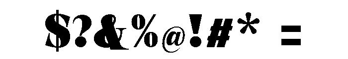 New Novaryn Black Condensed Font OTHER CHARS