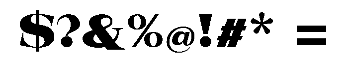 New Novaryn Black Expanded Font OTHER CHARS