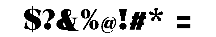 New Novaryn Black SemiCond Font OTHER CHARS