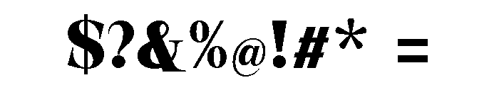 New Novaryn Bold Semi Condensed Font OTHER CHARS