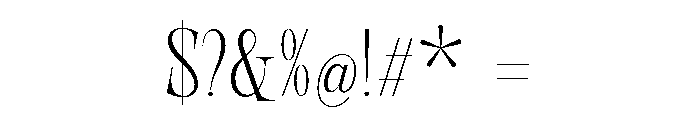 New Novaryn Thin Condensed Font OTHER CHARS