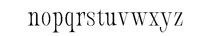 New Novaryn Thin Condensed Font LOWERCASE