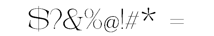 New Novaryn Thin Expanded Font OTHER CHARS