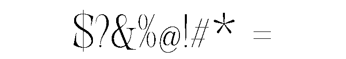 New Novaryn Thin Semi Condensed Font OTHER CHARS